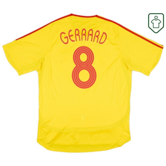 Camiseta retro visitante hombre Liverpool 2006/07 Gerrard #8 Camiseta retro visitante hombre Liverpool 2006/07 Gerrard #8