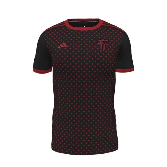 Hombre Sevilla FC 2025/26 Tercera Camiseta de prepartido - Negra Hombre Sevilla FC 2025/26 Tercera Camiseta de prepartido - Negra