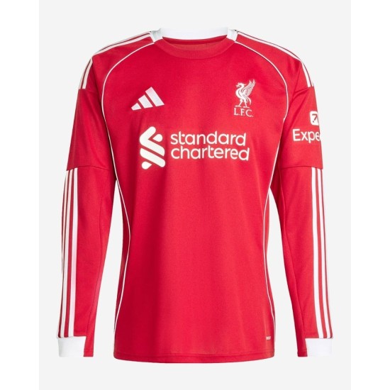 Camiseta Local Manga Larga Liverpool Hombre 2025/26 Camiseta Local Manga Larga Liverpool Hombre 2025/26