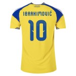 Camiseta Auténtica Local Suecia 2026 para Hombre IBRAHIMOVIĆ #10 Camiseta Auténtica Local Suecia 2026 para Hombre IBRAHIMOVIĆ #10