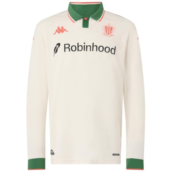 Hombre OGC Niza 2025/26 Camiseta Away Manga Larga Hombre OGC Niza 2025/26 Camiseta Away Manga Larga