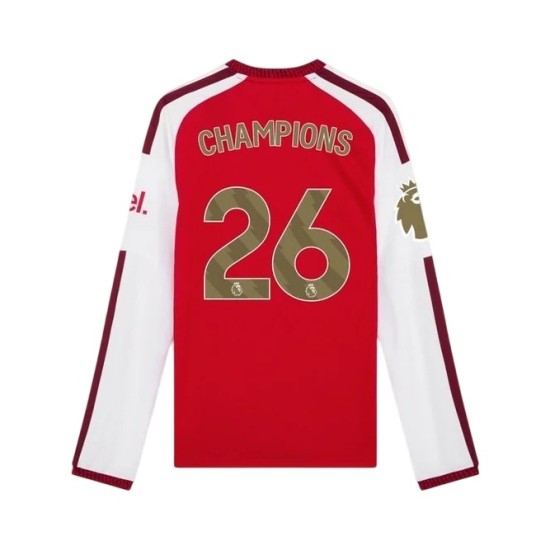 Camiseta de Manga Larga de Campeón de la Premier League del Arsenal para Niño #26 Camiseta de Manga Larga de Campeón de la Premier League del Arsenal para Niño #26