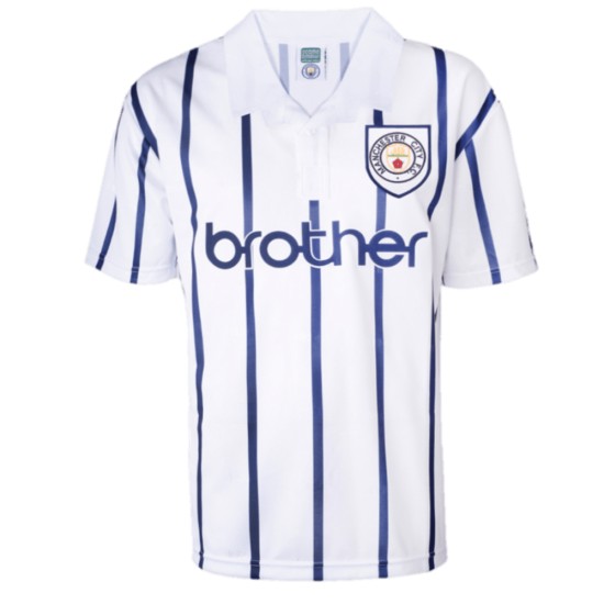 Camiseta Retro de Visitante 1993 Manchester City Infantil