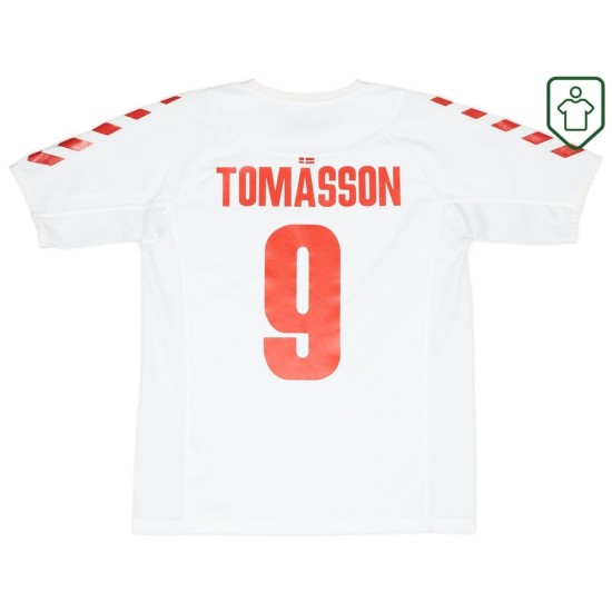 Camiseta retro visitante Dinamarca 2003/04 para hombre Tomasson #9